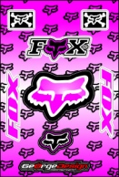 Fox racing pink girl matrica szett decal sticker