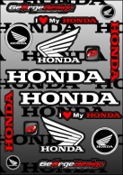 Honda matrica szett fehér